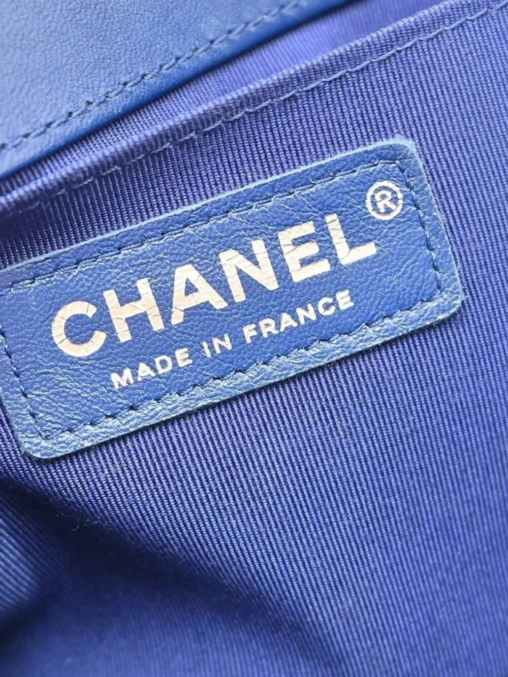 Best07 Boy Chanel Blue Lambskin Medium Shoulder Bag RQ03676